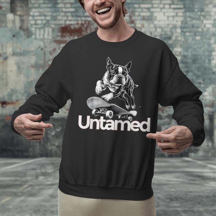 Boston Terrier Dog Untamed For Men Women Unisex Sweatshirt, gift for family, gift for coworker