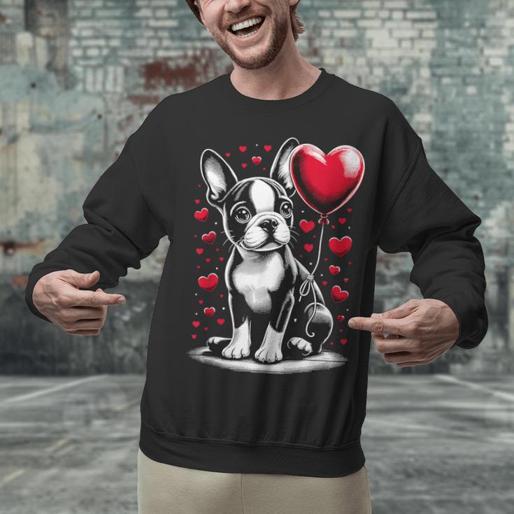 Boston Terrier Dog Valentine's Day Dog Owner Unisex Sweatshirt, gift for family, gift for coworker