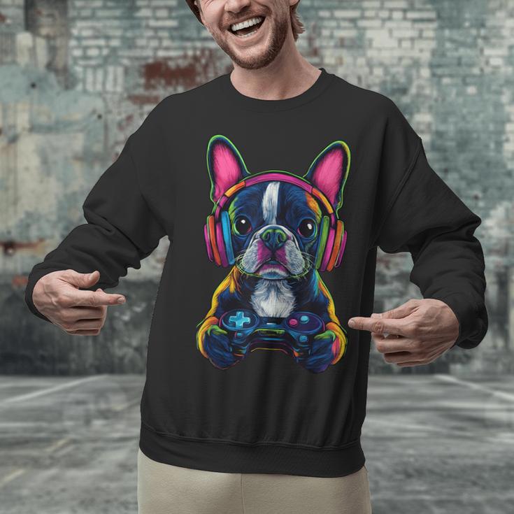 Boston Terrier Lovers Gaming Headphones Boston Terrier Unisex Sweatshirt, gift for family, gift for coworker