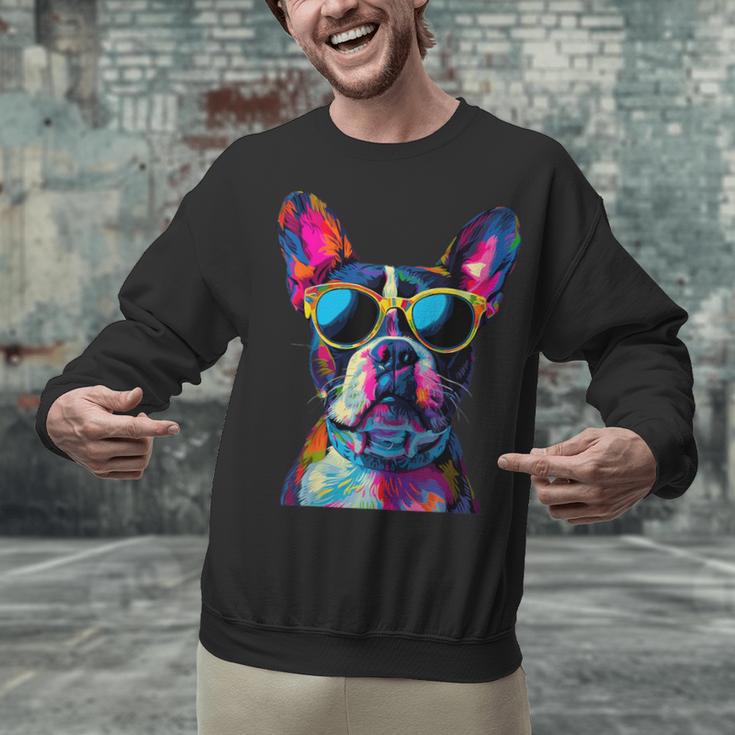 Boston Terrier Lovers Pop Art Boston Terrier Unisex Sweatshirt, gift for family, gift for coworker