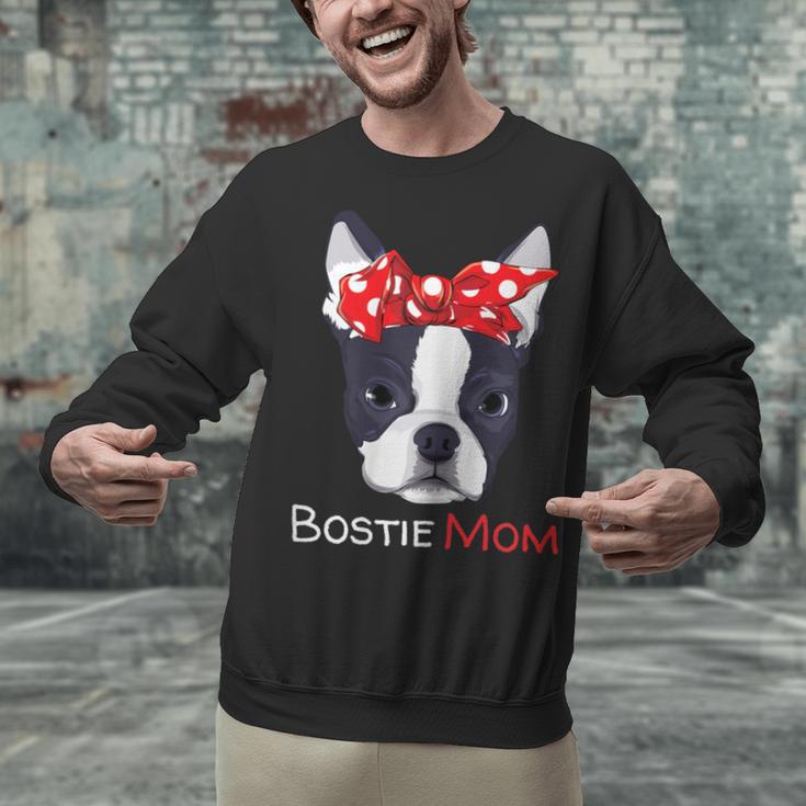 Boston Terrier Mom Bostie Women Girls Unisex Sweatshirt, Boston Terrier Mom Sweatshirts, gift for family, gift for coworker
