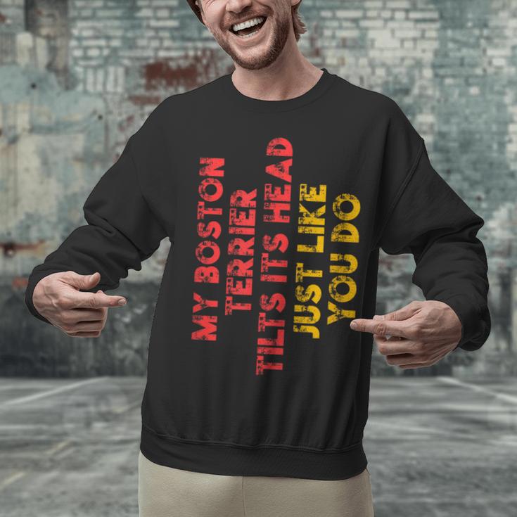 Boston Terrier Mom Dad Dog Lover Owner Women Men Unisex Sweatshirt, Boston Terrier Mom Sweatshirts, Boston Terrier Dad Sweatshirts, gift for family, gift for coworker