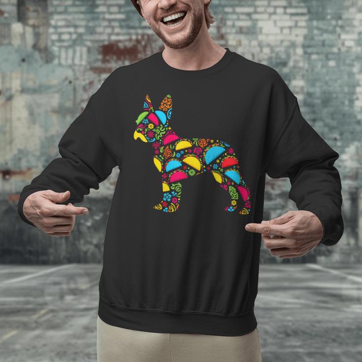 Boston Terrier Tacos Mexican Cinco De Mayo Taco Unisex Sweatshirt, gift for family, gift for coworker