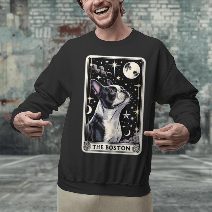 Boston Terrier Tarot Card Star With The Moon Men Women Kids Unisex Sweatshirt, Boston Terrier Tarot Sweatshirts, gift for family, gift for coworker