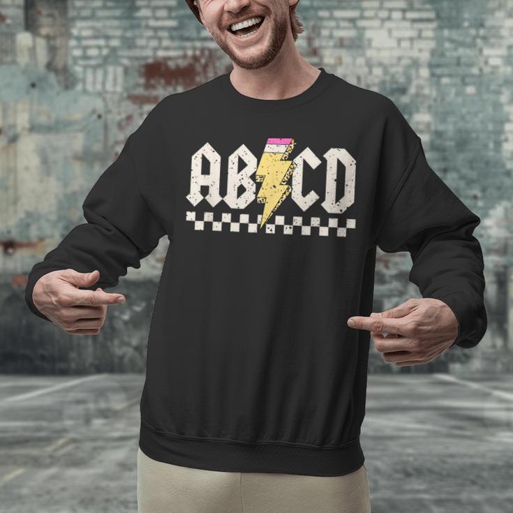 Boys Girls Teachers ABCD Rock Graphic Back To School Class Unisex Sweatshirt, gift for family, gift for coworker Boys Girls Teachers ABCD Rock Graphic Back To School Class Unisex Sweatshirt, gift for family, gift for coworker