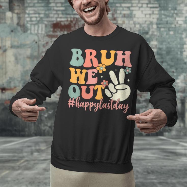 Bruh We Out Teacher Retro Last Day Of School Boys Girls Kids Unisex Sweatshirt, gift for family, gift for coworker Bruh We Out Teacher Retro Last Day Of School Boys Girls Kids Unisex Sweatshirt, gift for family, gift for coworker