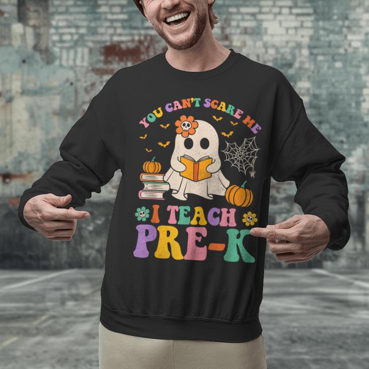 You Can't Scare Me I Teach Pre-k Teacher Halloween Ghost Men Women Kids Unisex Sweatshirt, gift for family, gift for coworker
