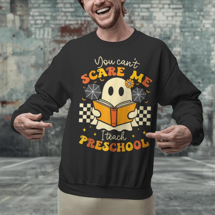You Can't Scare Me I Teach Preschool Teacher Halloween Ghost Unisex Sweatshirt, gift for family, gift for coworker You Can't Scare Me I Teach Preschool Teacher Halloween Ghost Unisex Sweatshirt, gift for family, gift for coworker