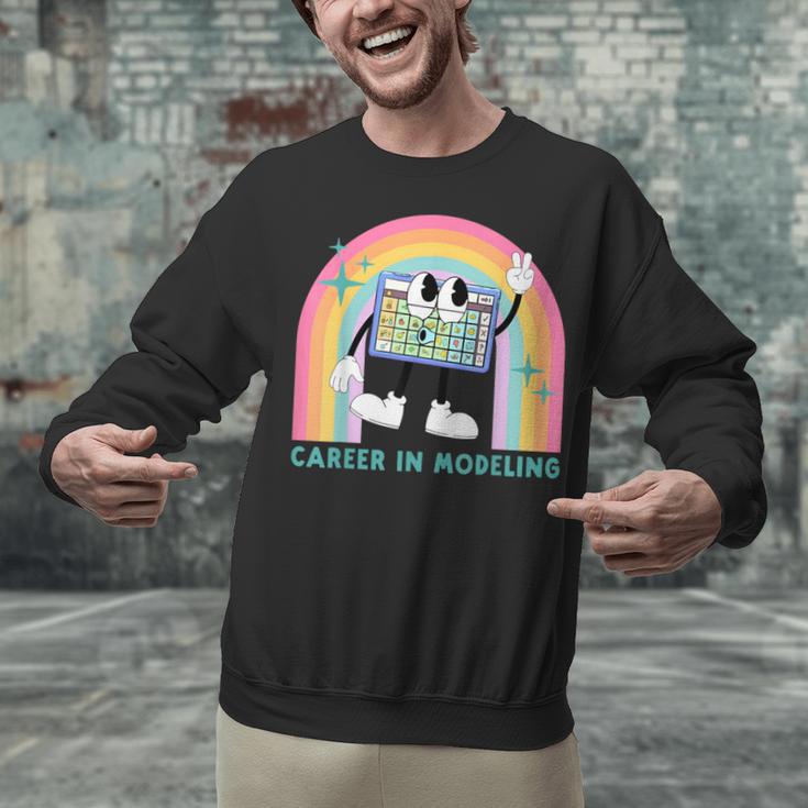 Career In Modeling AAC Teacher SLP SPED Communication Autism Unisex Sweatshirt, gift for family, gift for coworker Career In Modeling AAC Teacher SLP SPED Communication Autism Unisex Sweatshirt, gift for family, gift for coworker