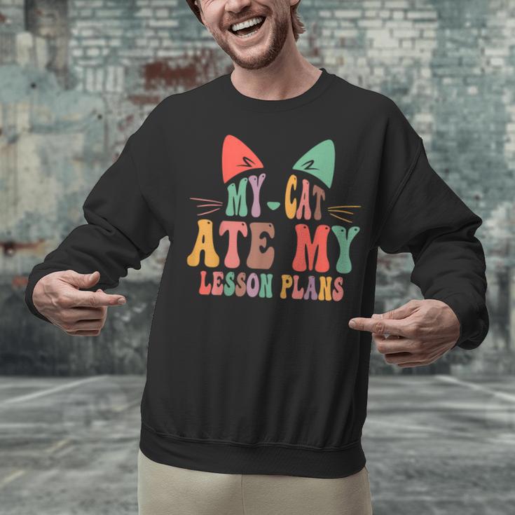 My Cat Ate My Lesson Plans Teacher Sarcastic Unisex Sweatshirt, gift for family, gift for coworker My Cat Ate My Lesson Plans Teacher Sarcastic Unisex Sweatshirt, gift for family, gift for coworker