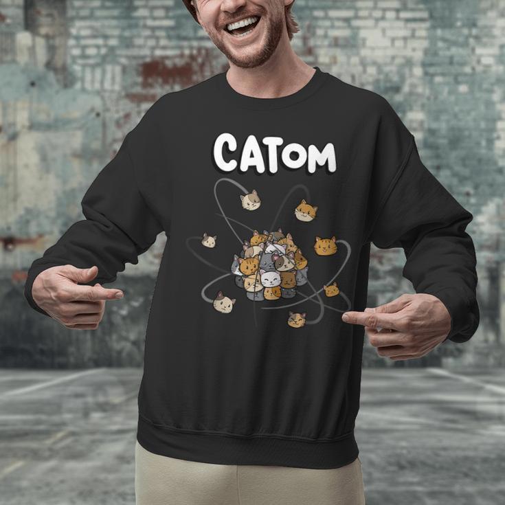Catom Science Teacher Chemistry Lover Physics School Cat Unisex Sweatshirt, Science Teacher Sweatshirts, gift for family, gift for coworker