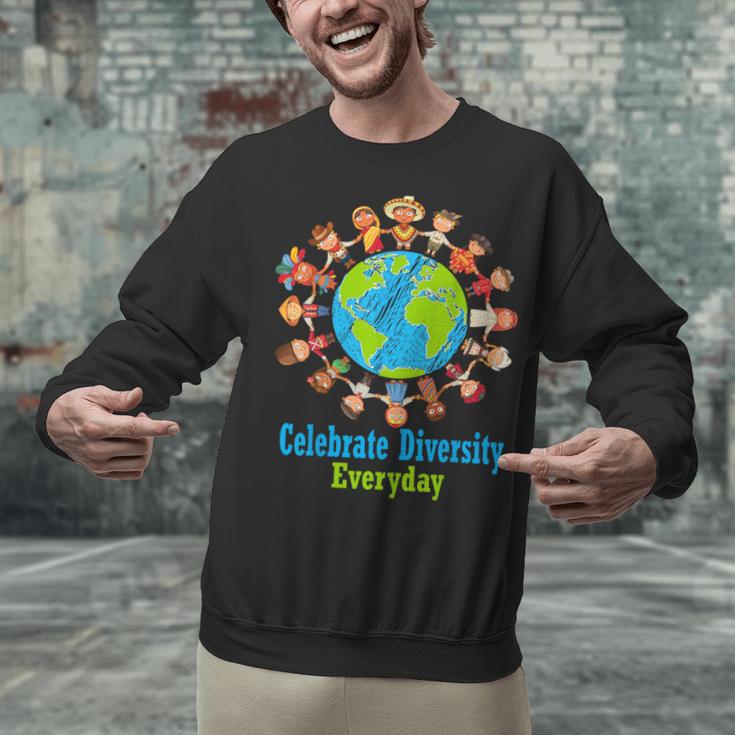 Celebrate Diversity Everyday Teachers & School Student Gift Unisex Sweatshirt, gift for family, gift for coworker