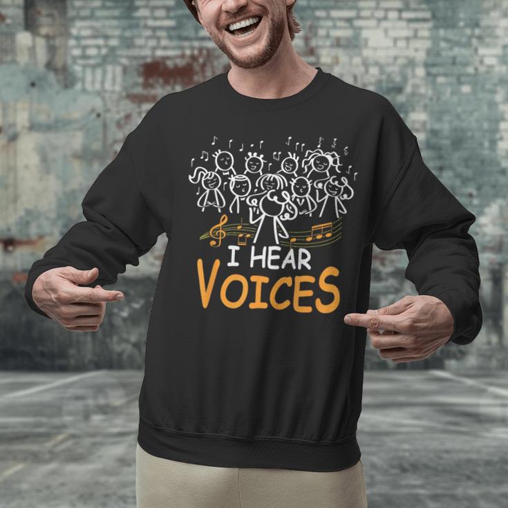Choir Teacher I Hear Voices Chorister Church Choral Music Unisex Sweatshirt, gift for family, gift for coworker