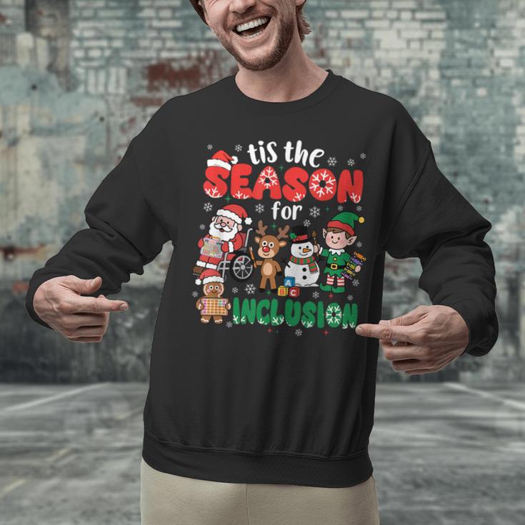 Christmas Sped Teacher Tis The Season For Inclusion Women Unisex Sweatshirt, gift for family, gift for coworker