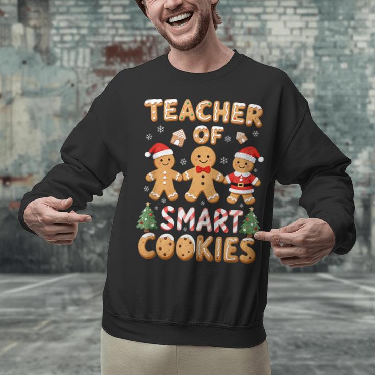 Christmas Teacher Of Smart Cookies Gingerbread Man Teaching Unisex Sweatshirt, gift for family, gift for coworker Christmas Teacher Of Smart Cookies Gingerbread Man Teaching Unisex Sweatshirt, gift for family, gift for coworker