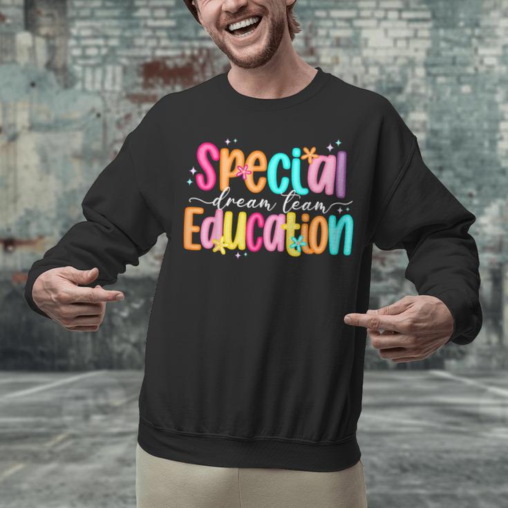 Color Special Education Squad Groovy Dream Team SPED Teacher Unisex Sweatshirt, Groovy Teacher Sweatshirts, gift for family, gift for coworker Color Special Education Squad Groovy Dream Team SPED Teacher Unisex Sweatshirt, Groovy Teacher Sweatshirts, gift for family, gift for coworker