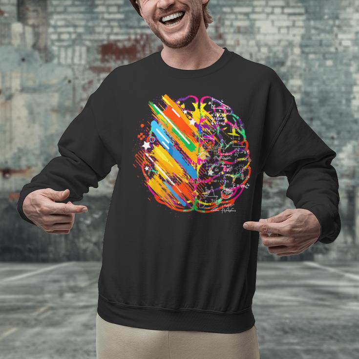 Colorful Brain Art Teacher Artist Painter Student Unisex Sweatshirt, gift for family, gift for coworker