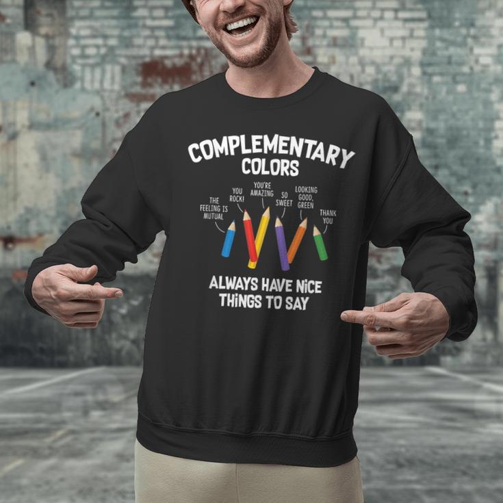 Complementary Colors Art Teacher Pun Shirt Unisex Sweatshirt, gift for family, gift for coworker