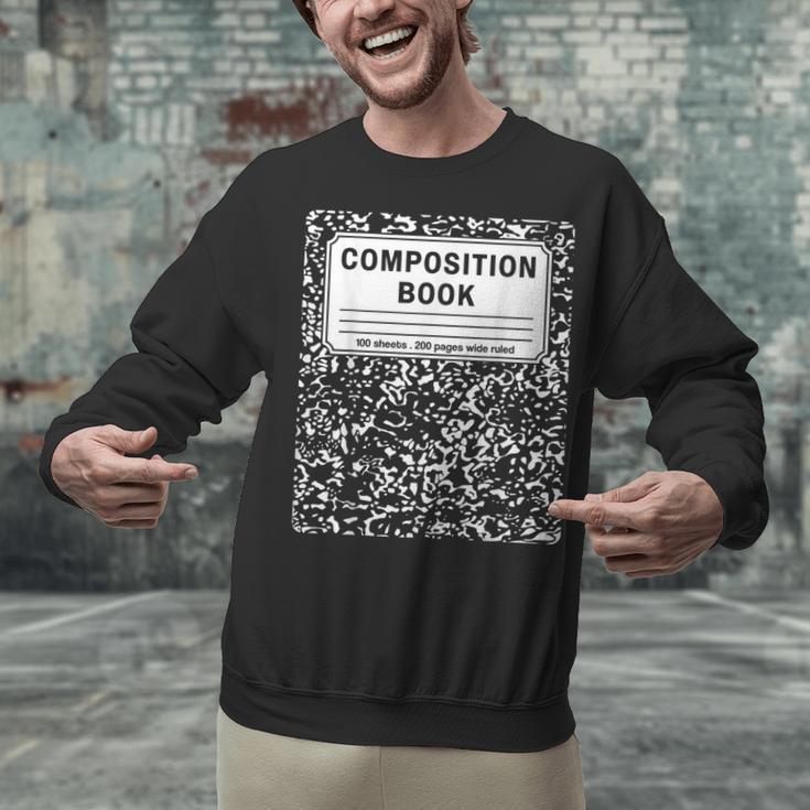 Composition Book Notebook Teachers Matching Group Halloween Unisex Sweatshirt, gift for family, gift for coworker Composition Book Notebook Teachers Matching Group Halloween Unisex Sweatshirt, gift for family, gift for coworker