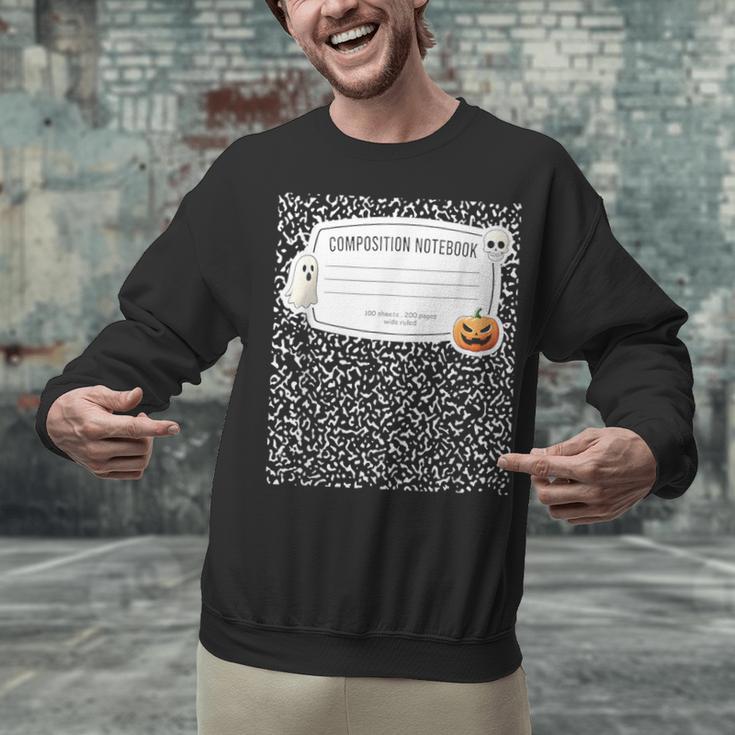 Composition Notebook Costume Adult Halloween For Teacher Unisex Sweatshirt, gift for family, gift for coworker Composition Notebook Costume Adult Halloween For Teacher Unisex Sweatshirt, gift for family, gift for coworker