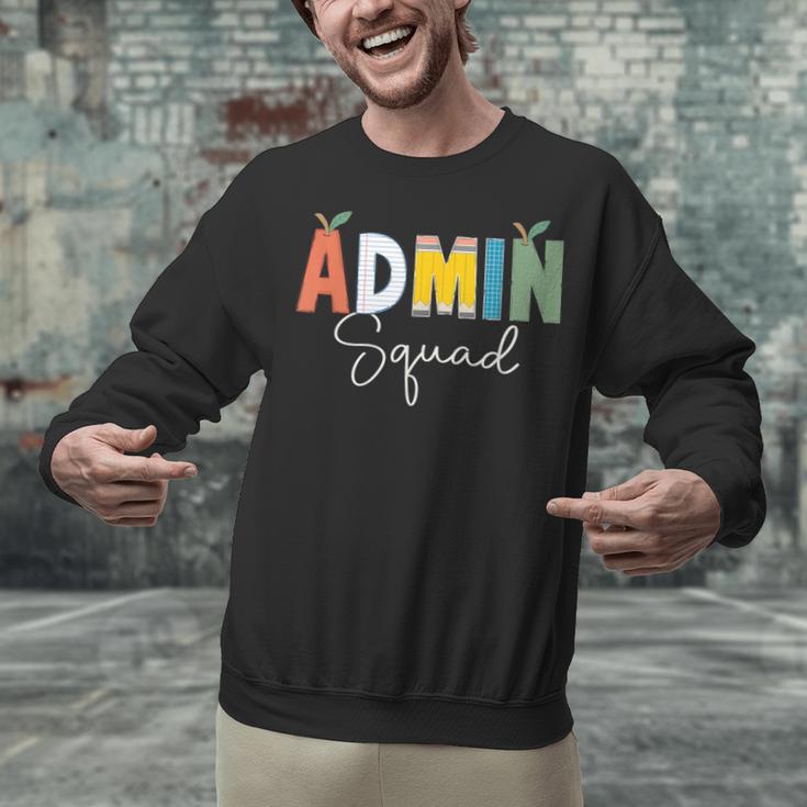 Cute Admin Squad Crew Team Back To School Teacher For Men Women Unisex Sweatshirt, gift for family, gift for coworker