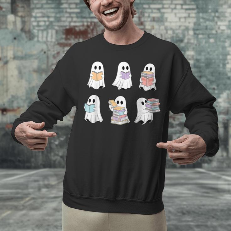 Cute Boo Ghost Reading Books Halloween Librarian Teacher Kid Unisex Sweatshirt, gift for family, gift for coworker Cute Boo Ghost Reading Books Halloween Librarian Teacher Kid Unisex Sweatshirt, gift for family, gift for coworker