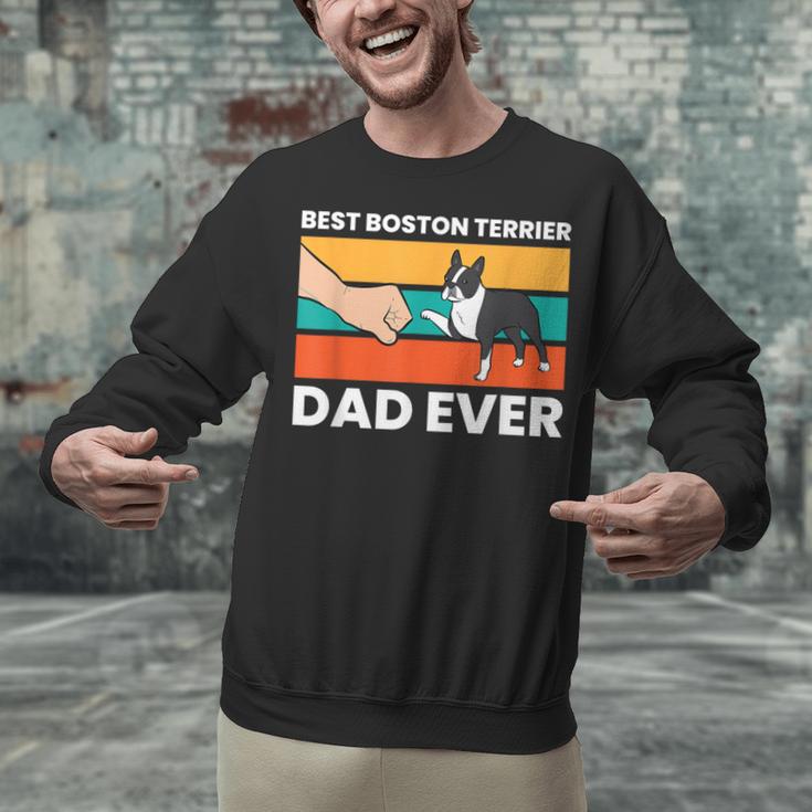 Cute Boston Terrier Best Boston Terrier Dad Ever Unisex Sweatshirt, Boston Terrier Dad Sweatshirts, gift for family, gift for coworker