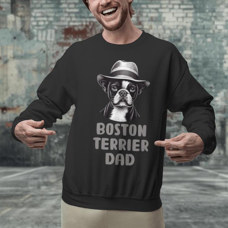 Cute Boston Terrier Dad Dog Lovers Puppy Bostie Owner Unisex Sweatshirt, Boston Terrier Dad Sweatshirts, gift for family, gift for coworker