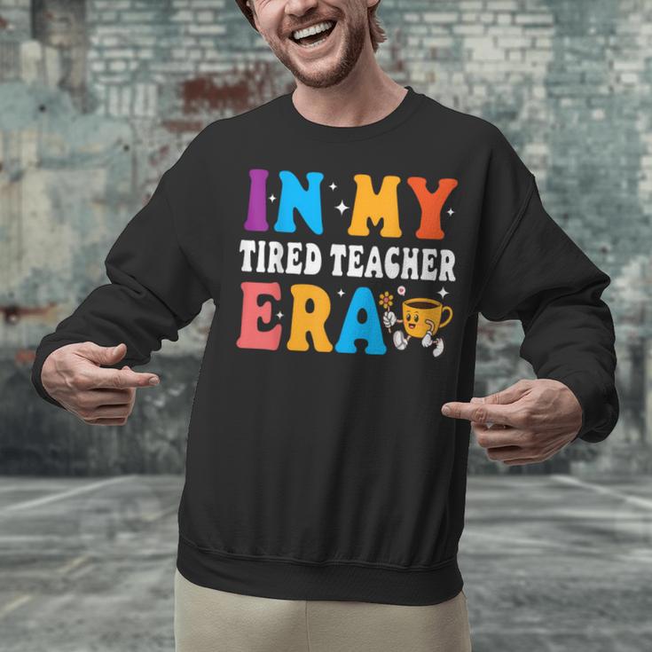 Cute Coffee Glass Face Happy Day In My Tired Teacher ERA For Men Women Unisex Sweatshirt, gift for family, gift for coworker