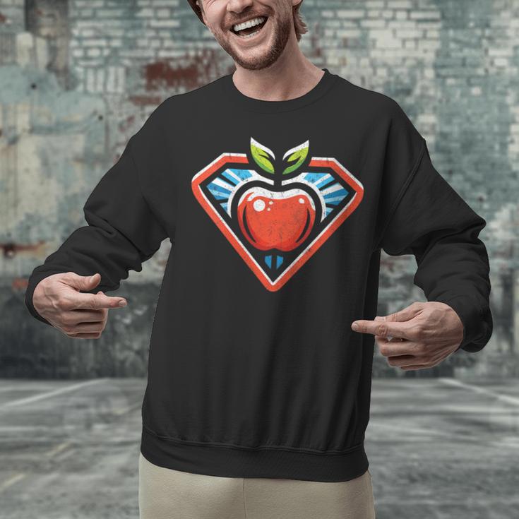 Cute Distressed Super Teacher Superhero Apple Unisex Sweatshirt, Super Teacher Sweatshirts, gift for family, gift for coworker Cute Distressed Super Teacher Superhero Apple Unisex Sweatshirt, Super Teacher Sweatshirts, gift for family, gift for coworker