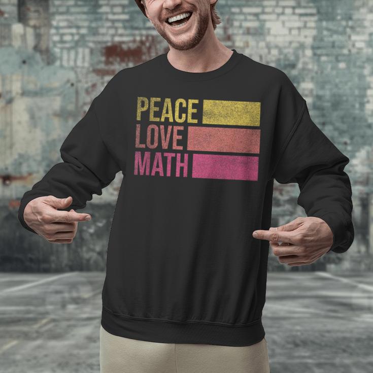 Cute Math Teacher Peace Love Math Unisex Sweatshirt, gift for family, gift for coworker Cute Math Teacher Peace Love Math Unisex Sweatshirt, gift for family, gift for coworker