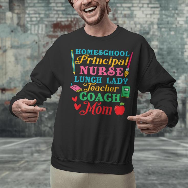 Cute Principal Nurse Lunch Lady Teacher Coach Homeschool Mom Unisex Sweatshirt, gift for family, gift for coworker Cute Principal Nurse Lunch Lady Teacher Coach Homeschool Mom Unisex Sweatshirt, gift for family, gift for coworker