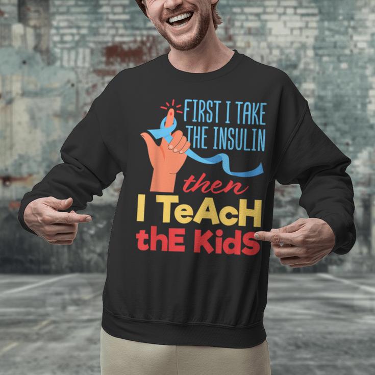 Diabetic Teacher Diabetes Awareness Insulin Blue Ribbon Unisex Sweatshirt, gift for family, gift for coworker Diabetic Teacher Diabetes Awareness Insulin Blue Ribbon Unisex Sweatshirt, gift for family, gift for coworker