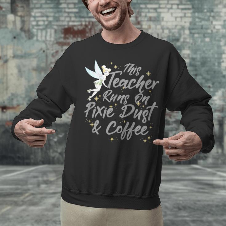 Disney Peter Pan Tinkerbell Teacher Pixie Dust And Coffee Unisex Sweatshirt, gift for family, gift for coworker Disney Peter Pan Tinkerbell Teacher Pixie Dust And Coffee Unisex Sweatshirt, gift for family, gift for coworker