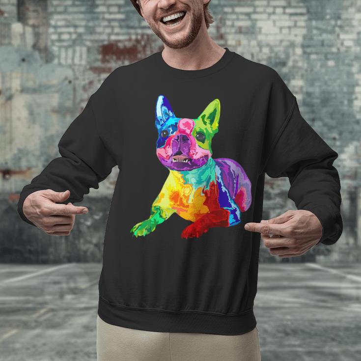 Dog Lover Boston Terrier Dog Colorful Boston Terrier Men Women Kids Unisex Sweatshirt, gift for family, gift for coworker