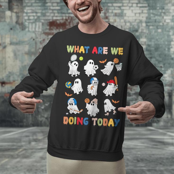 What Are We Doing Today Ghost PE Teacher Team Halloween Unisex Sweatshirt, Pe Teacher Sweatshirts, gift for family, gift for coworker