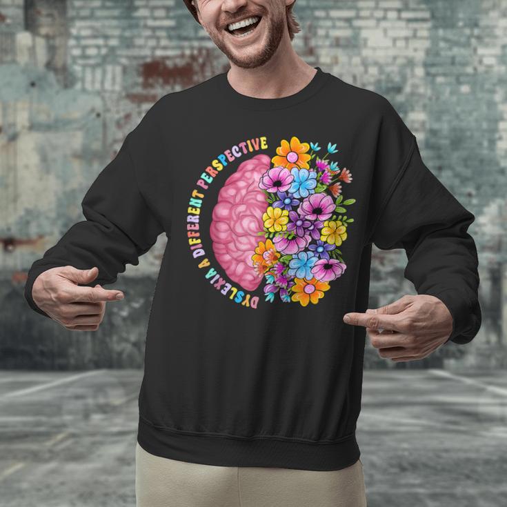 Dyslexia Different Perspective Reading Brain Floral Teacher Unisex Sweatshirt, gift for family, gift for coworker Dyslexia Different Perspective Reading Brain Floral Teacher Unisex Sweatshirt, gift for family, gift for coworker