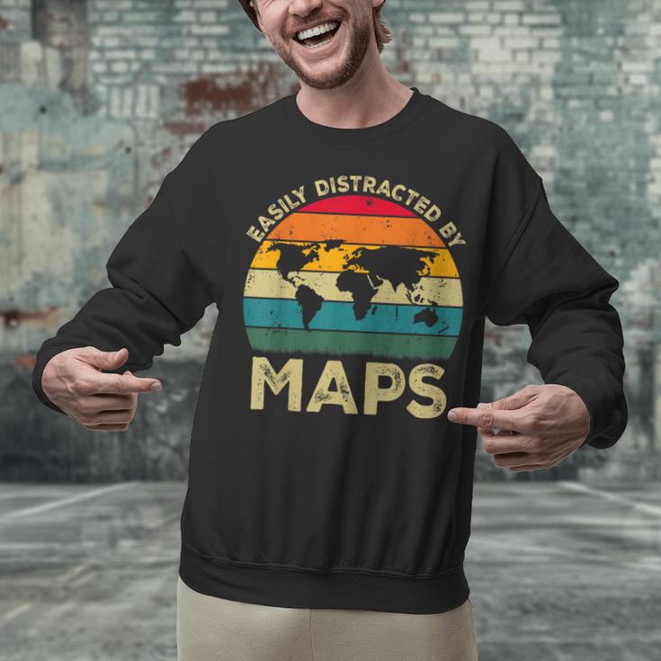 Easily Distracted By Maps Geography Teacher Unisex Sweatshirt, gift for family, gift for coworker Easily Distracted By Maps Geography Teacher Unisex Sweatshirt, gift for family, gift for coworker