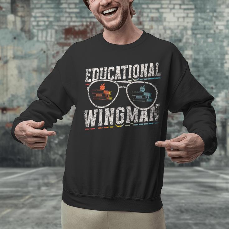 Educational Wingman Assisting Teacher Teaching Assistant Unisex Sweatshirt, gift for family, gift for coworker Educational Wingman Assisting Teacher Teaching Assistant Unisex Sweatshirt, gift for family, gift for coworker