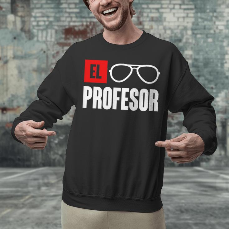 El Professor Money Costume Profesor Glasses Men Teacher Gift Unisex Sweatshirt, gift for family, gift for coworker