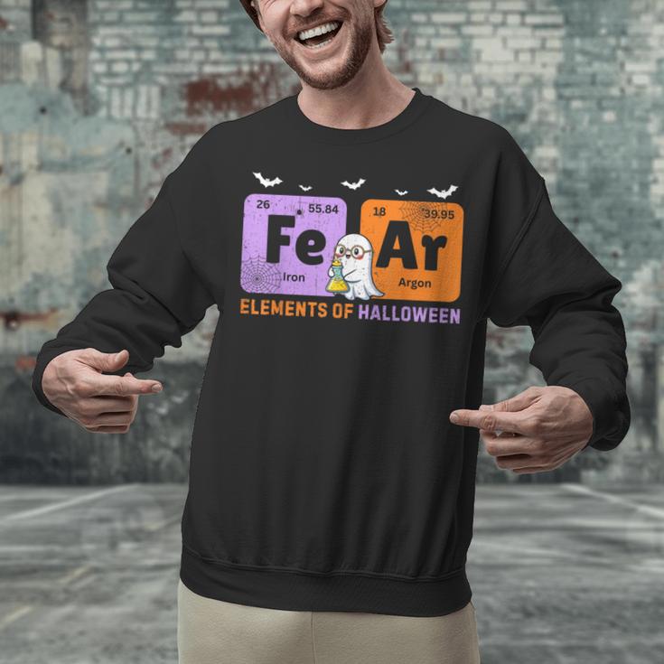 Elements Of Halloween Fear Periodically Chemistry Teacher Unisex Sweatshirt, gift for family, gift for coworker