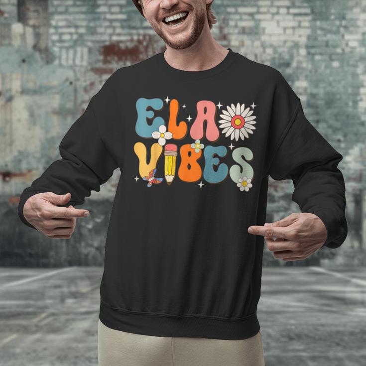 English Teacher Ela Vibes Teacher Kids First Day Of School Unisex Sweatshirt, English Teacher Sweatshirts, gift for family, gift for coworker