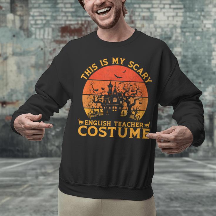 English Teacher Matching This Is My Scary Halloween Costume Unisex Sweatshirt, English Teacher Sweatshirts, gift for family, gift for coworker English Teacher Matching This Is My Scary Halloween Costume Unisex Sweatshirt, English Teacher Sweatshirts, gift for family, gift for coworker