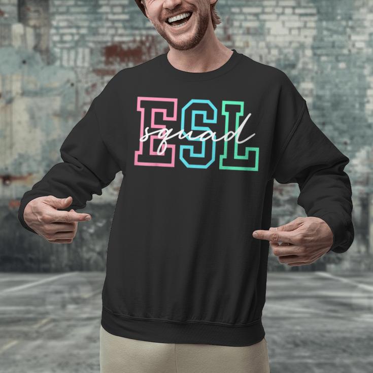 ESL Squad Teacher English As A Second Language Unisex Sweatshirt, Esl Teacher Sweatshirts, English Teacher Sweatshirts, gift for family, gift for coworker ESL Squad Teacher English As A Second Language Unisex Sweatshirt, Esl Teacher Sweatshirts, English Teacher Sweatshirts, gift for family, gift for coworker