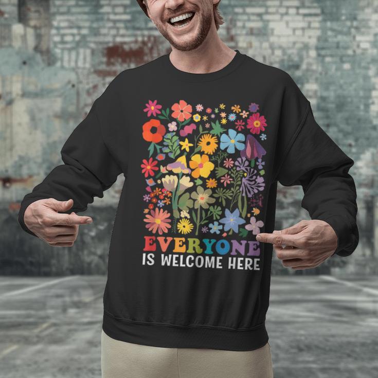 Everyone Is Welcome Here Tshirt Idaho Teacher Support Retro Unisex Sweatshirt, gift for family, gift for coworker Everyone Is Welcome Here Tshirt Idaho Teacher Support Retro Unisex Sweatshirt, gift for family, gift for coworker