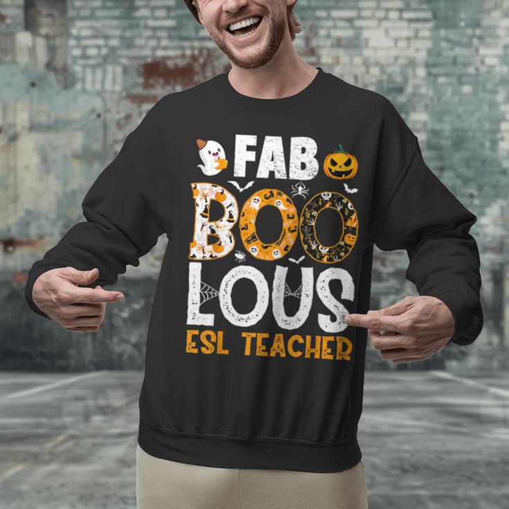 Faboolous ESL ESOL Teacher Spooky Teacher Halloween Costume For Men Women Unisex Sweatshirt, Esl Teacher Sweatshirts, gift for family, gift for coworker Faboolous ESL ESOL Teacher Spooky Teacher Halloween Costume For Men Women Unisex Sweatshirt, Esl Teacher Sweatshirts, gift for family, gift for coworker