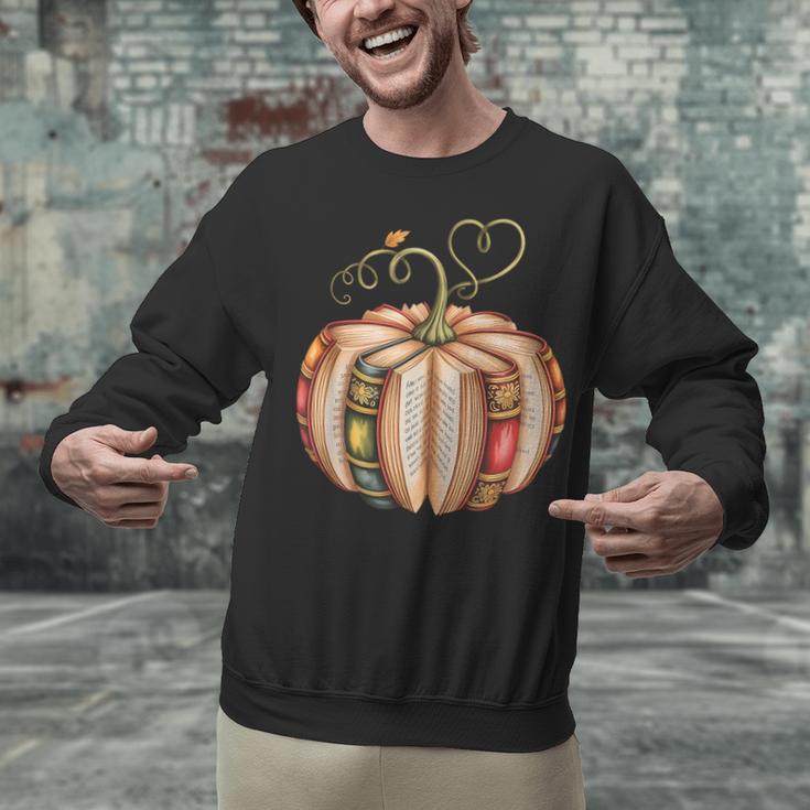 Fall Book Pumpkin Fall Librarians Bookworm Teachers Students Unisex Sweatshirt, gift for family, gift for coworker Fall Book Pumpkin Fall Librarians Bookworm Teachers Students Unisex Sweatshirt, gift for family, gift for coworker