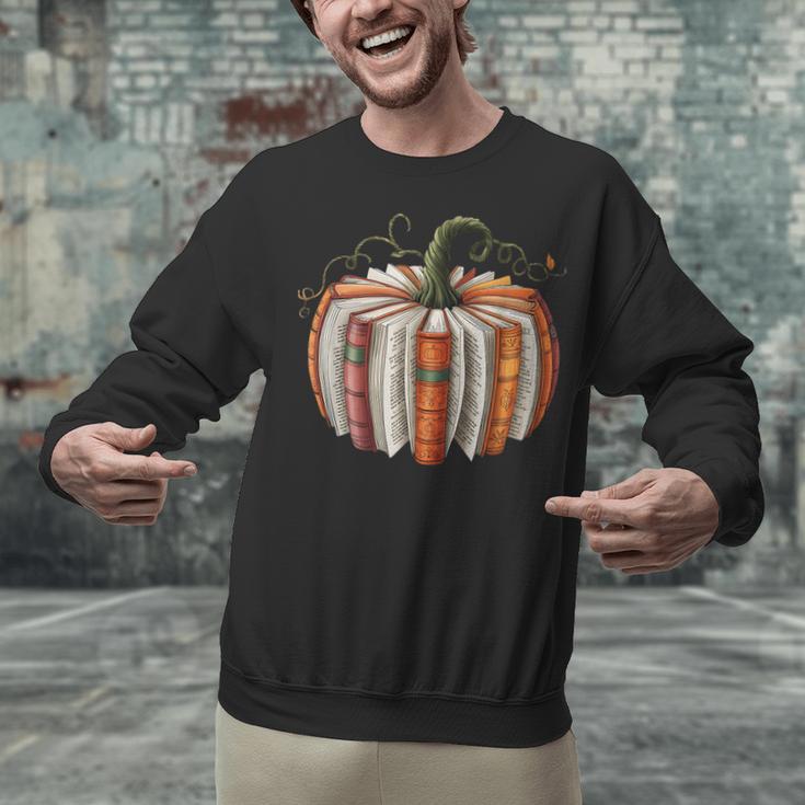Fall Book Pumpkin Retro Reading Halloween Teacher Librarian Unisex Sweatshirt, gift for family, gift for coworker Fall Book Pumpkin Retro Reading Halloween Teacher Librarian Unisex Sweatshirt, gift for family, gift for coworker