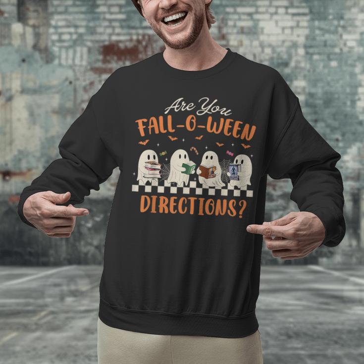 Are You Fall-O-Ween Directions Halloween TeacherGhost Book Unisex Sweatshirt, gift for family, gift for coworker Are You Fall-O-Ween Directions Halloween TeacherGhost Book Unisex Sweatshirt, gift for family, gift for coworker