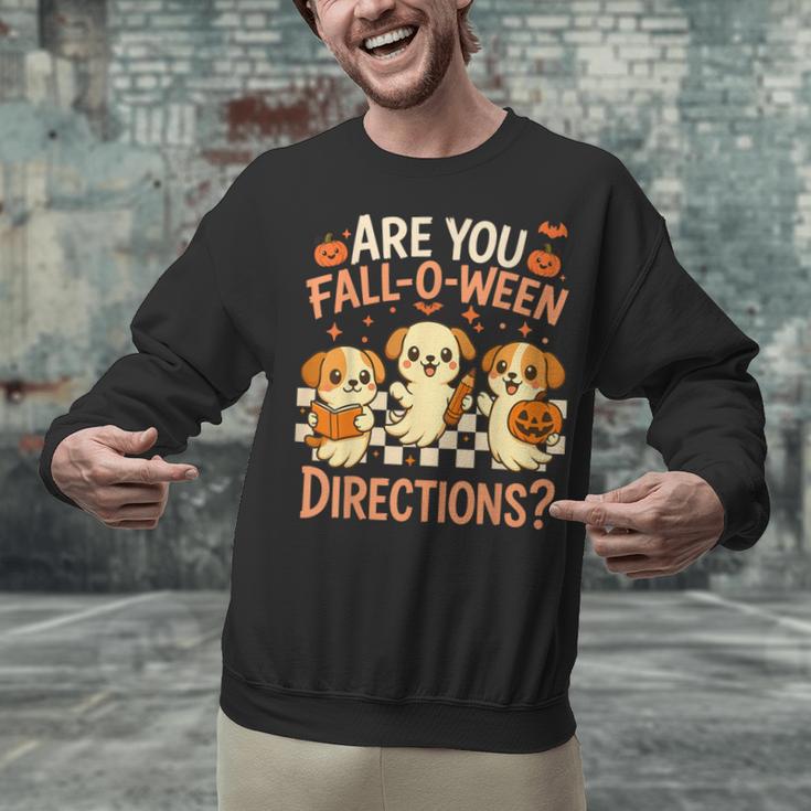 Are You Fall O Ween Directions Teacher Halloween Dog Ghost Unisex Sweatshirt, gift for family, gift for coworker Are You Fall O Ween Directions Teacher Halloween Dog Ghost Unisex Sweatshirt, gift for family, gift for coworker